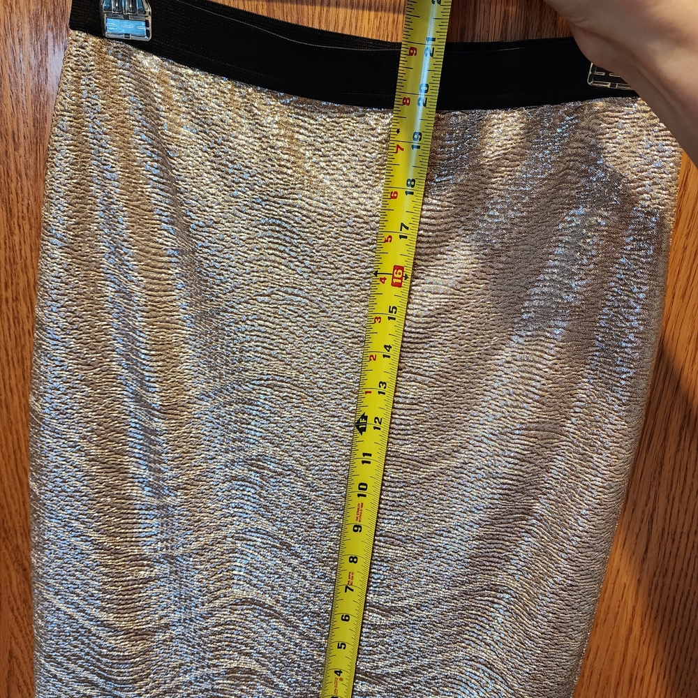Forever 21 Black and Gold Pencil Skirt size M - Picture 5 of 6